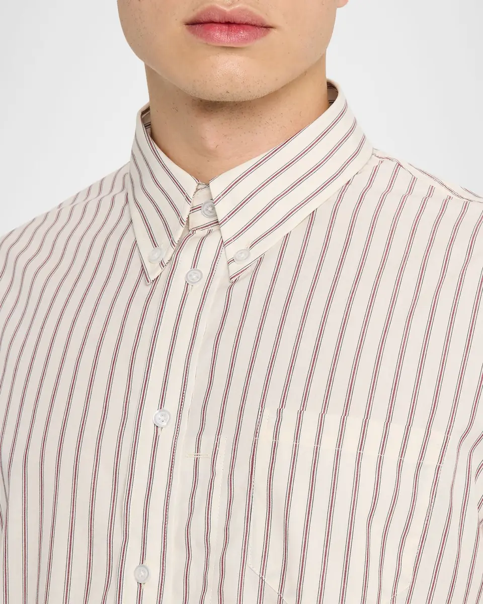 Willy Chavarria Men's Veterano Stripe Button-Down Shirt with Pocket | Thumbnail 5