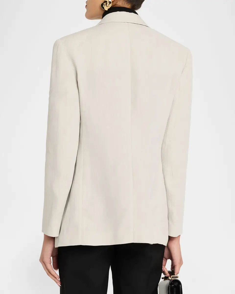 Giorgio Armani Linen Single-Breasted Blazer Jacket | Thumbnail 3 Giorgio Armani Linen Single-Breasted Blazer Jacket | Thumbnail 3