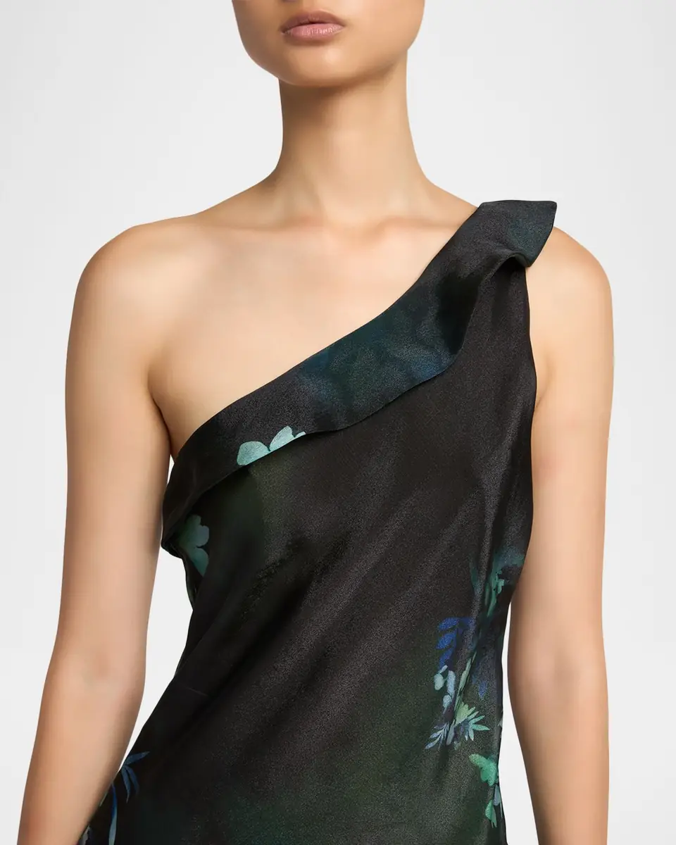 Giorgio Armani One-Shoulder Floral Silk Maxi Slip Dress | Thumbnail 5 Giorgio Armani One-Shoulder Floral Silk Maxi Slip Dress | Thumbnail 5