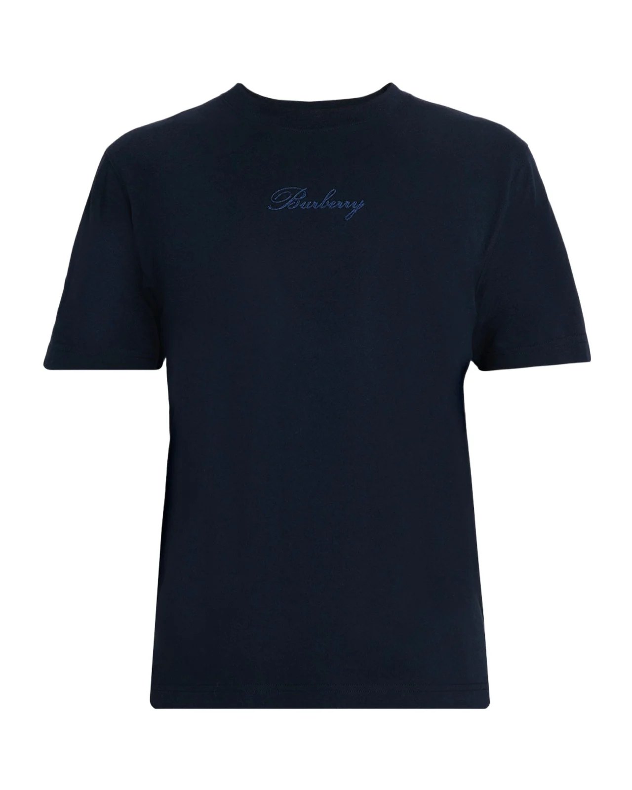 Burberry Men's Check Cursive Logo Cotton T-Shirt