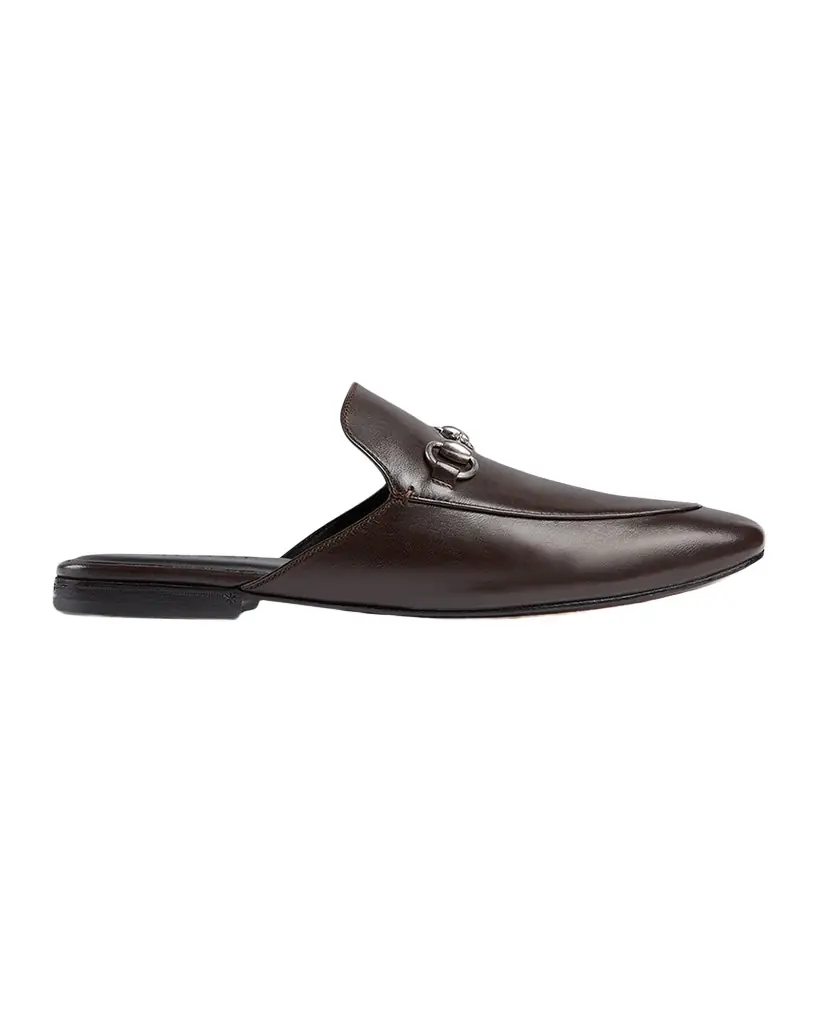 Gucci Men 's Leather Horsebit Mules | Image 1 Gucci Men 's Leather Horsebit Mules | Image 1