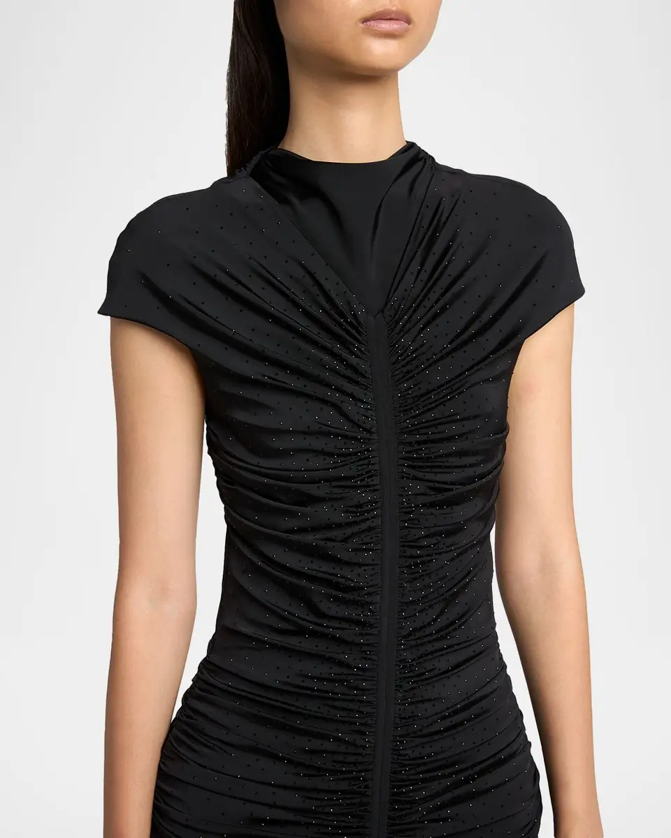 Giorgio Armani Ruched Cap-Sleeve Rhinestone Gown | Thumbnail 5 Giorgio Armani Ruched Cap-Sleeve Rhinestone Gown | Thumbnail 5