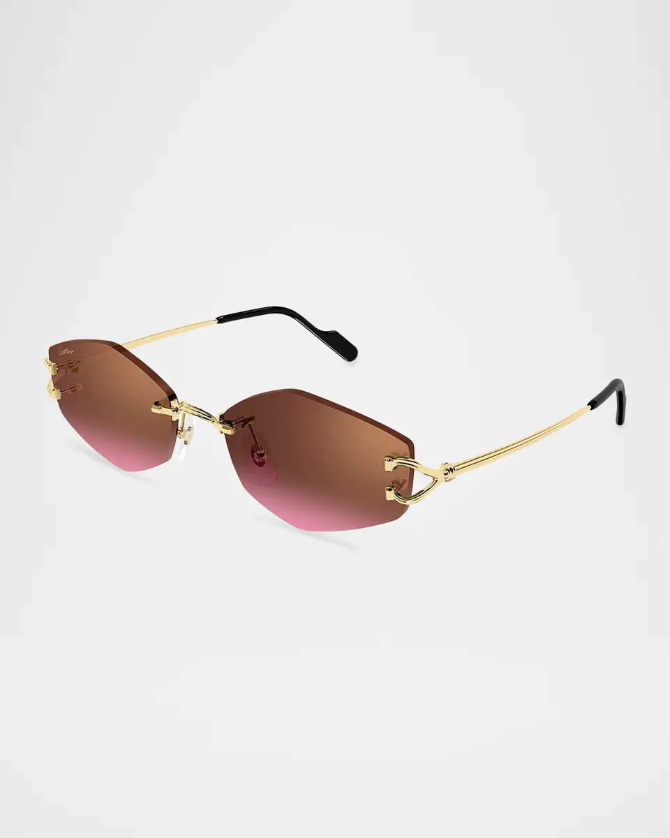 Cartier 56mm Geometric Oval Sunglasses | Thumbnail 2 Cartier 56mm Geometric Oval Sunglasses | Thumbnail 2