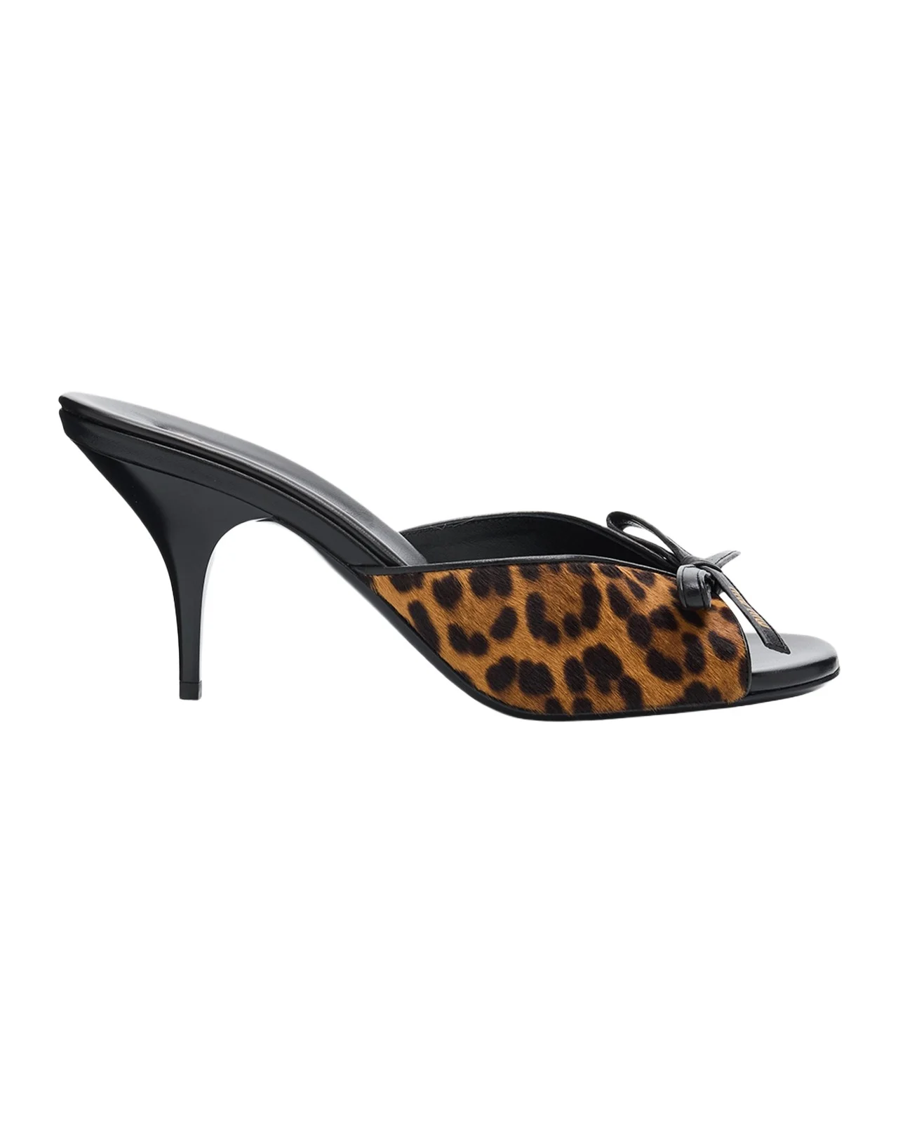 80mm Leopard Calf Hair Mule Sandals 80mm Leopard Calf Hair Mule Sandals