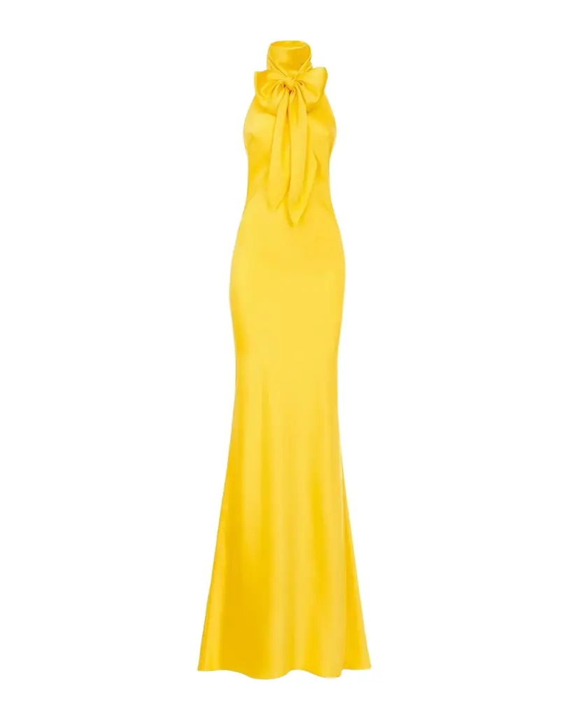Ralph Lauren Collection Chilton Stretch Satin Evening Dress | Image 1 Ralph Lauren Collection Chilton Stretch Satin Evening Dress | Image 1