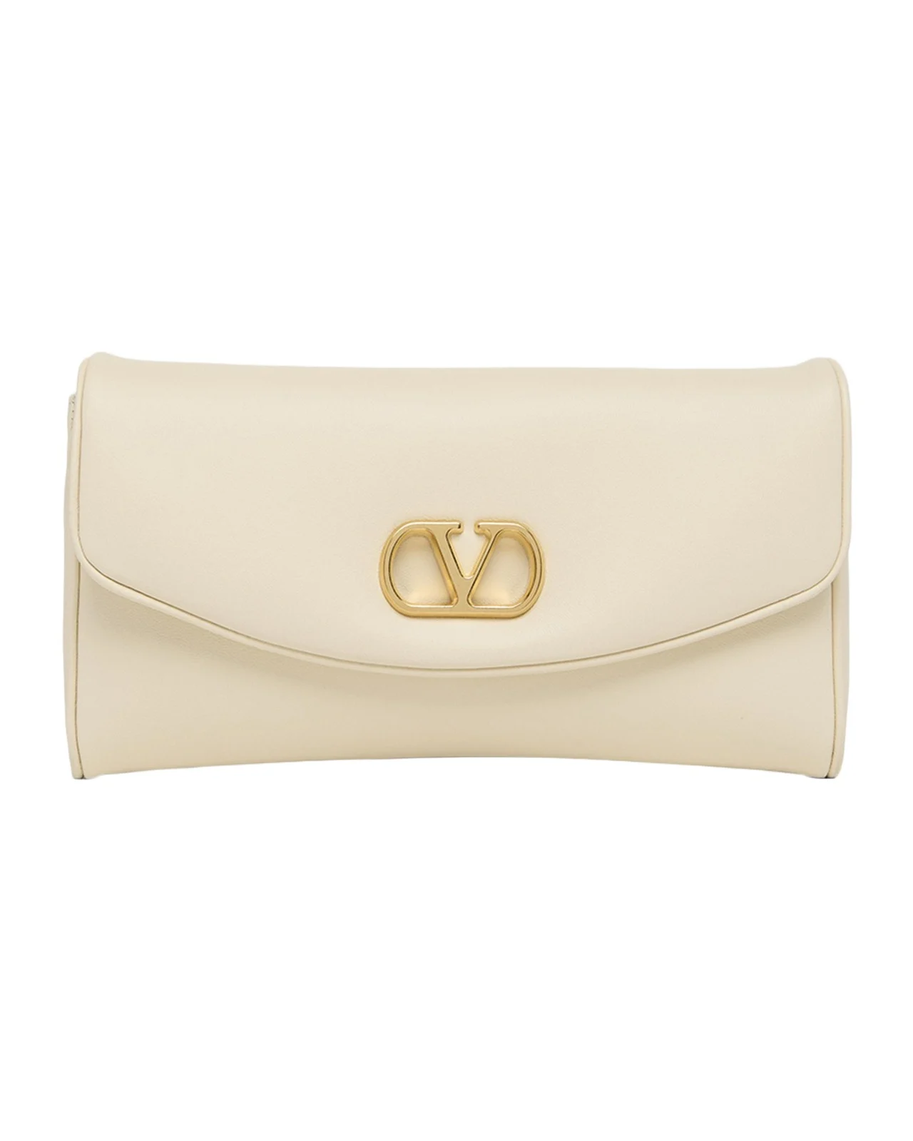 Small VLogo Leather Shoulder Bag