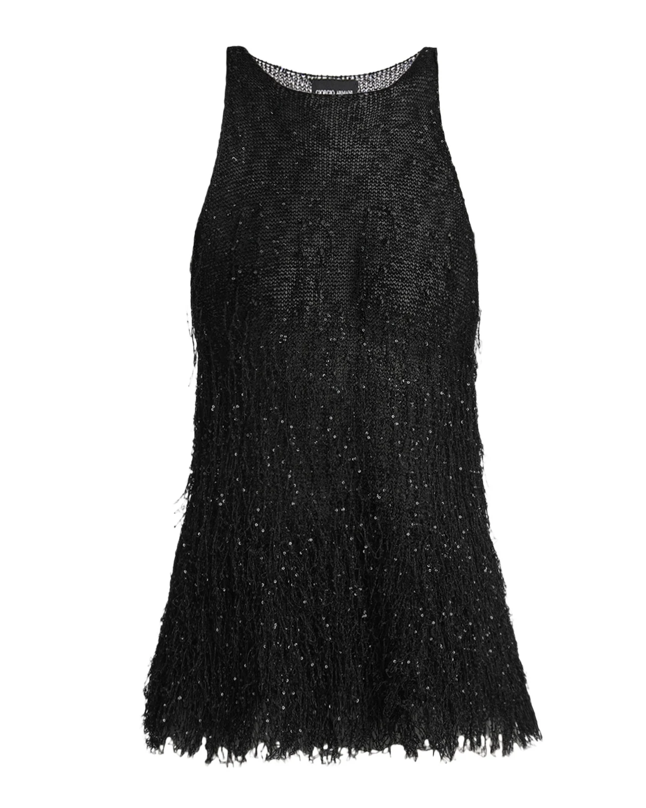 Sleeveless Beaded Fringe Knit Top Sleeveless Beaded Fringe Knit Top