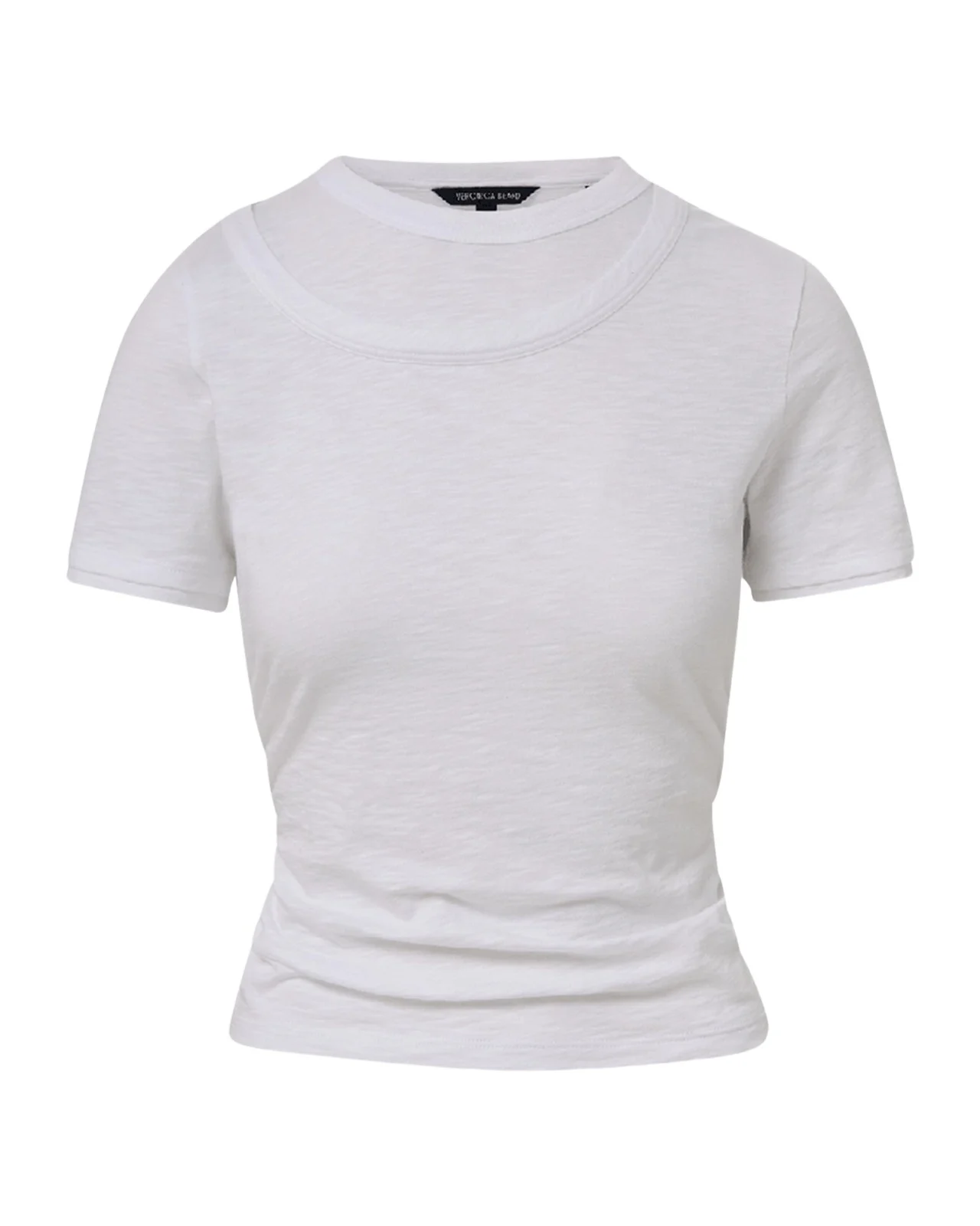 Veronica Beard Damian Layered Short-Sleeve Knit Top