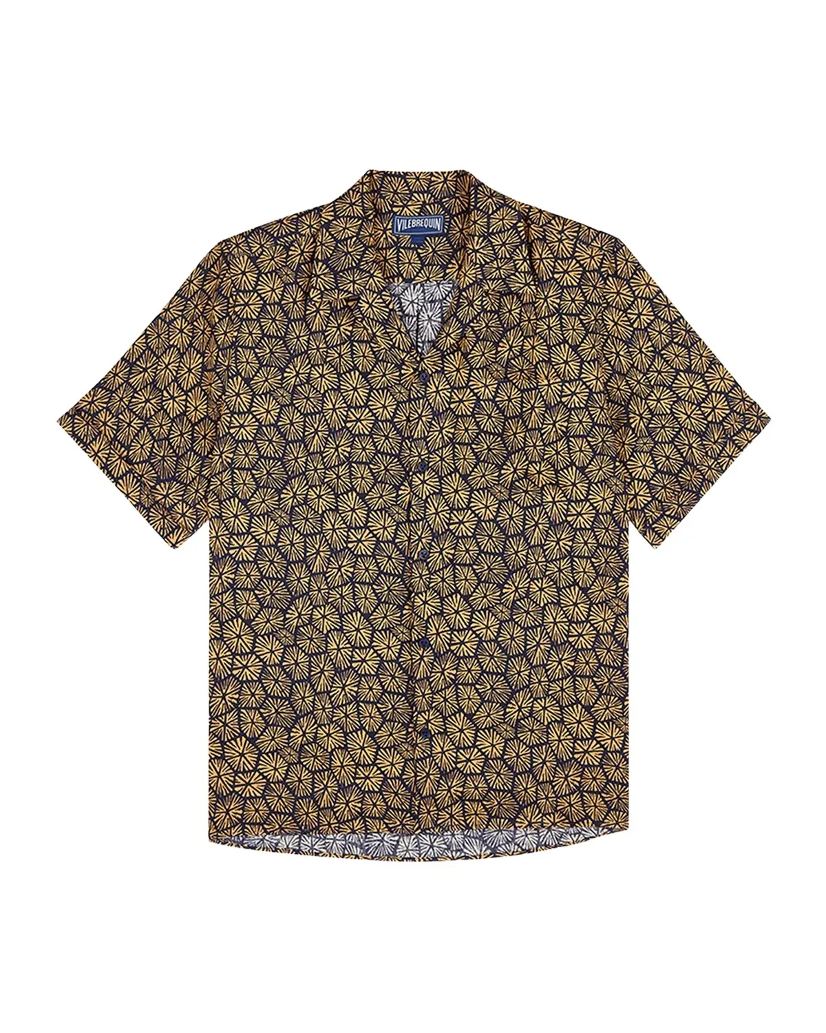 Vilebrequin Men's Linen Flower-Print Camp Shirt
