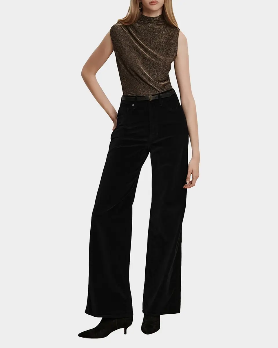 Veronica Beard Taylor High-Rise Wide-Leg Pants | Thumbnail 2