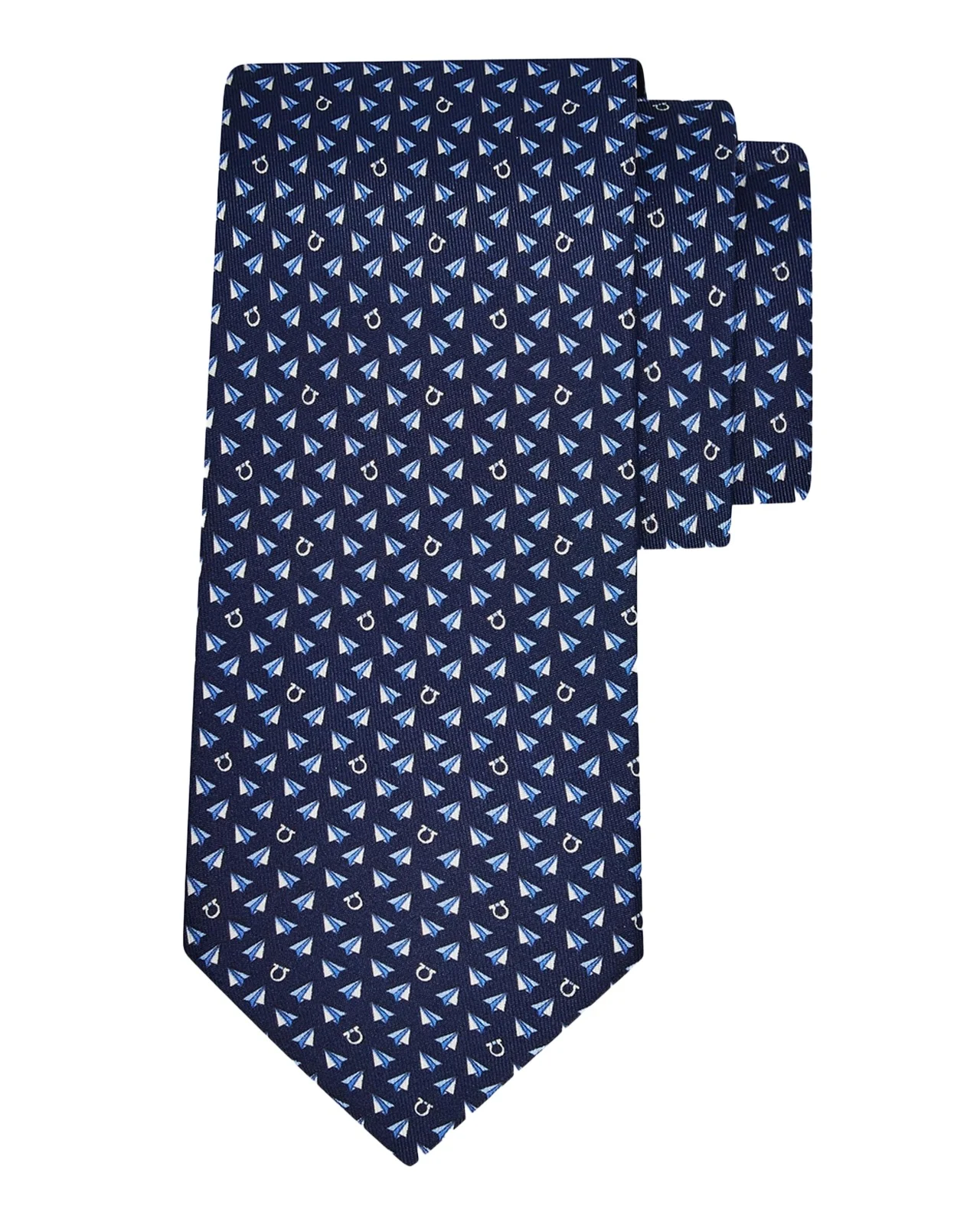 Men's Bussola Paper Airplane Gancio Silk Tie