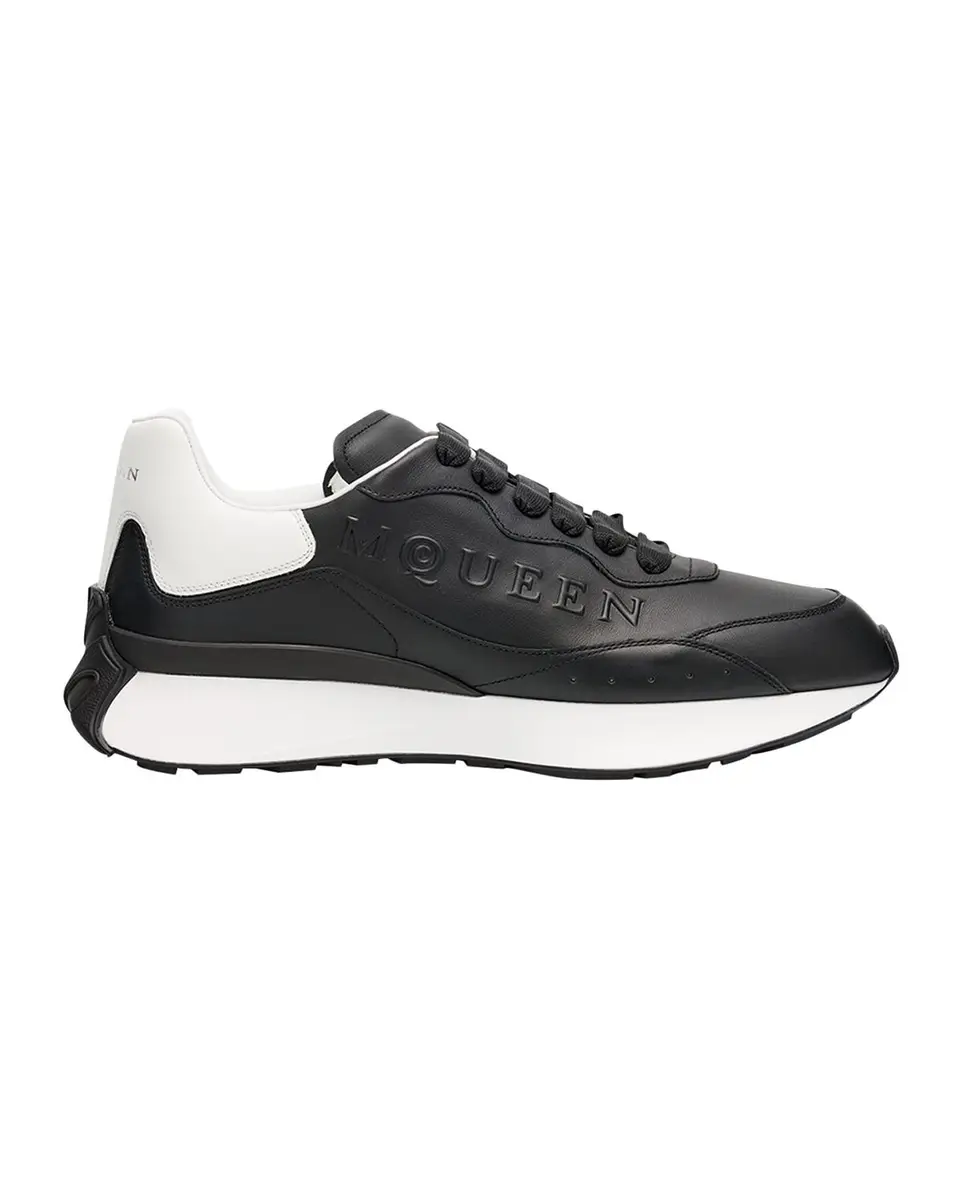 Alexander McQueen Men's Sprint Leather Runner Sneakers | Thumbnail 3 Alexander McQueen Men's Sprint Leather Runner Sneakers | Thumbnail 3