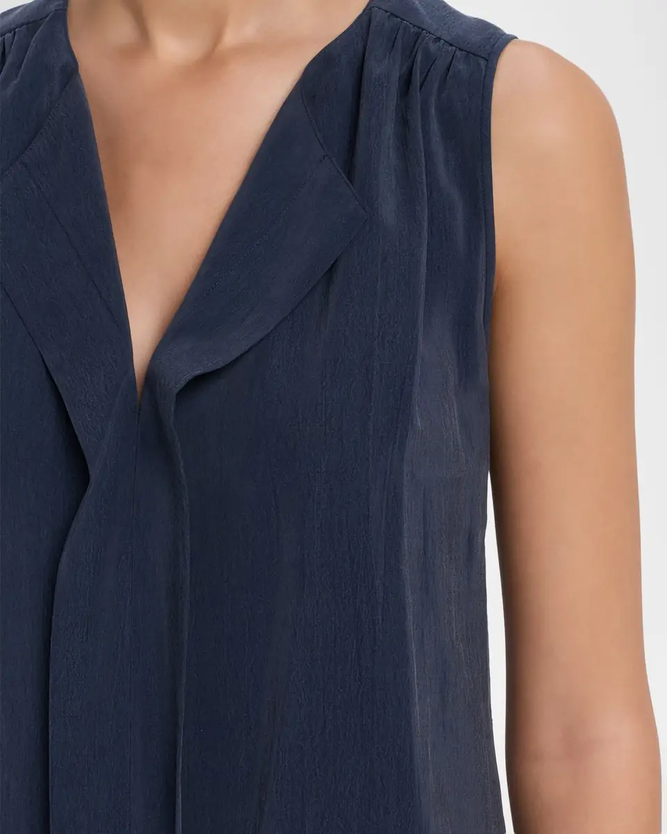 Giorgio Armani Technical Silk Sleeveless Midi Shirtdress | Thumbnail 5 Giorgio Armani Technical Silk Sleeveless Midi Shirtdress | Thumbnail 5