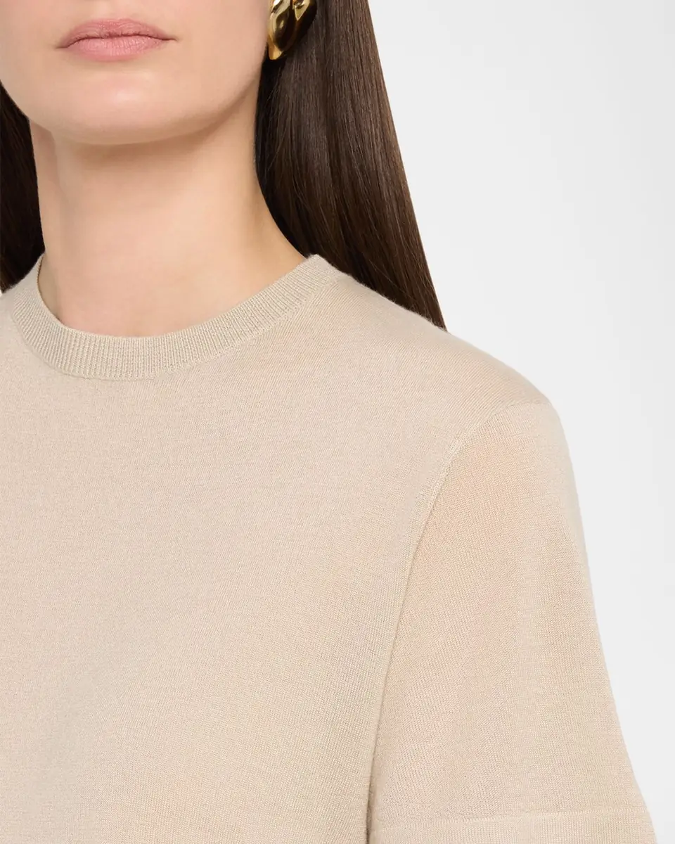 Co Cashmere Knit Short-Sleeve Shirt | Thumbnail 5 Co Cashmere Knit Short-Sleeve Shirt | Thumbnail 5