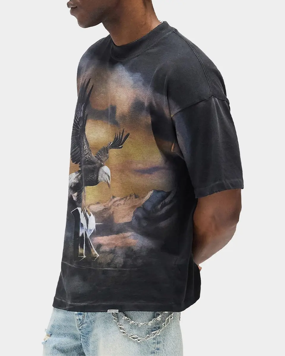 Represent Men's Chrome Flight Oversized Heavyweight Jersey T-Shirt | Thumbnail 3 Represent Men's Chrome Flight Oversized Heavyweight Jersey T-Shirt | Thumbnail 3