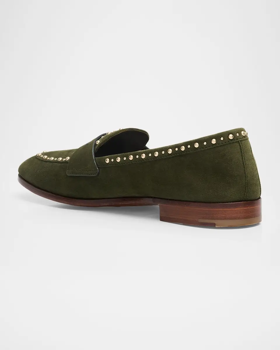 Church's Onyx Met Studded Suede Penny Loafers | Thumbnail 2 Church's Onyx Met Studded Suede Penny Loafers | Thumbnail 2