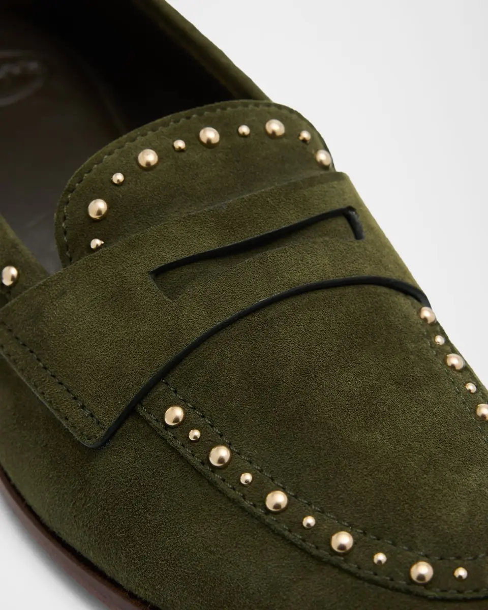 Church's Onyx Met Studded Suede Penny Loafers | Thumbnail 3 Church's Onyx Met Studded Suede Penny Loafers | Thumbnail 3