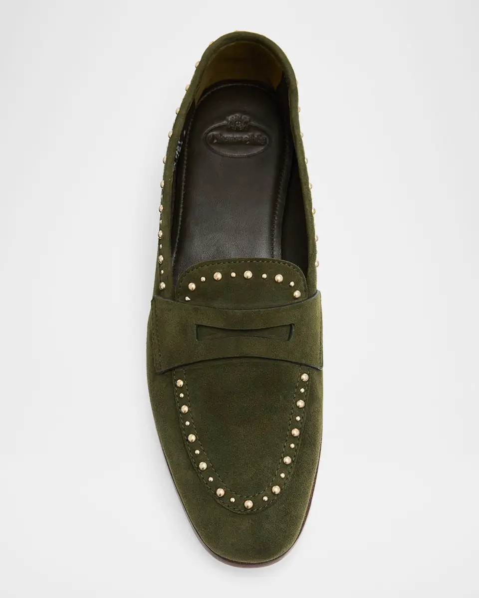 Church's Onyx Met Studded Suede Penny Loafers | Thumbnail 4 Church's Onyx Met Studded Suede Penny Loafers | Thumbnail 4