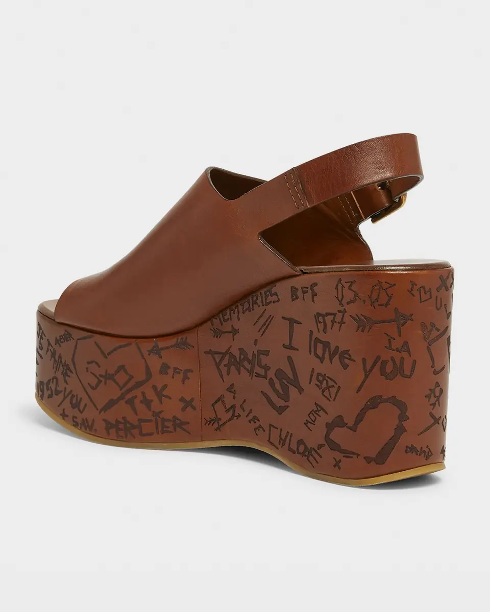 Chloé Maxime Leather Slingback Platform Sandals | Thumbnail 2 Chloé Maxime Leather Slingback Platform Sandals | Thumbnail 2