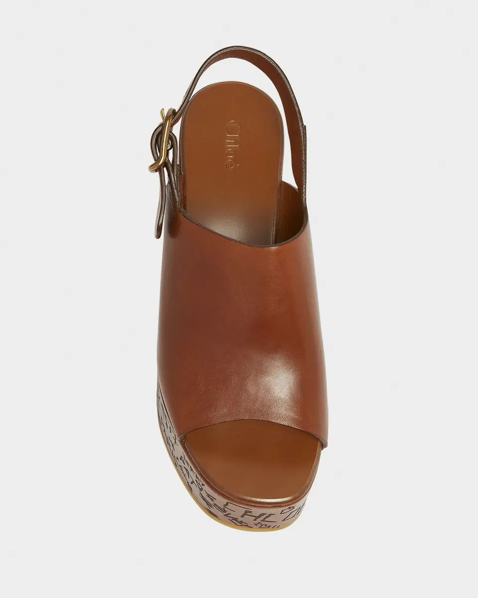 Chloé Maxime Leather Slingback Platform Sandals | Thumbnail 4 Chloé Maxime Leather Slingback Platform Sandals | Thumbnail 4