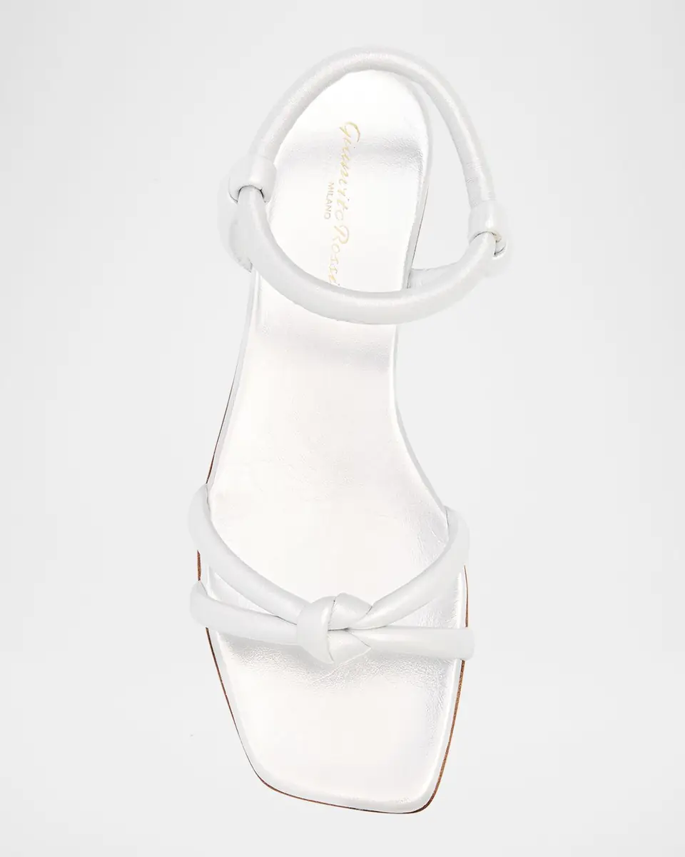 Gianvito Rossi Juno Nappa Leather Knotted Ankle-Strap Sandals | Thumbnail 6 Gianvito Rossi Juno Nappa Leather Knotted Ankle-Strap Sandals | Thumbnail 6