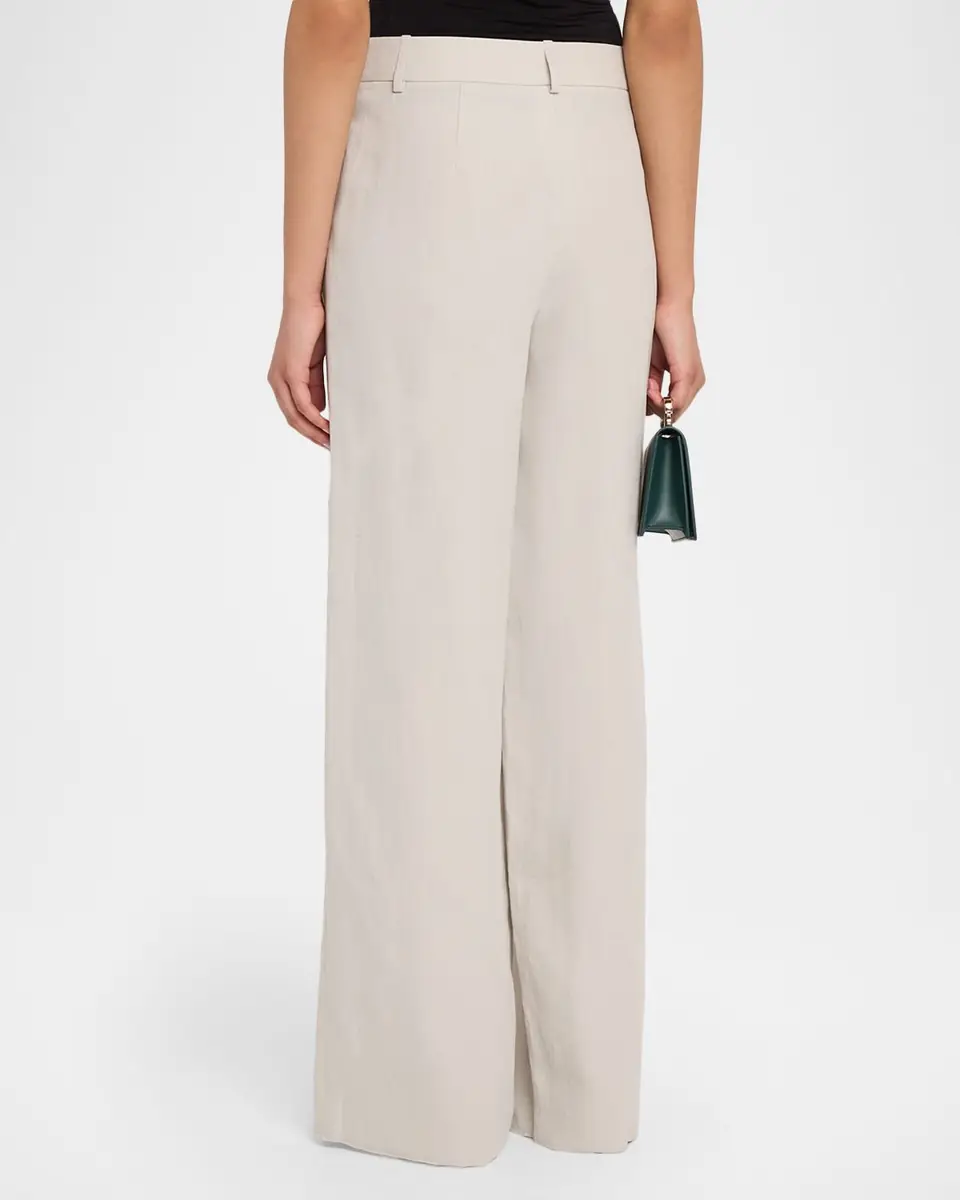 Giorgio Armani Linen Straight-Leg Trousers | Thumbnail 3