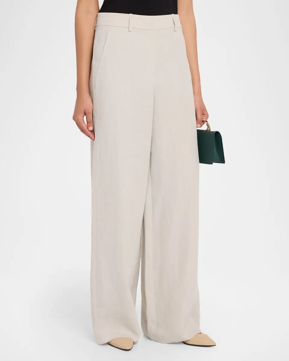 Giorgio Armani Linen Straight-Leg Trousers | Thumbnail 4