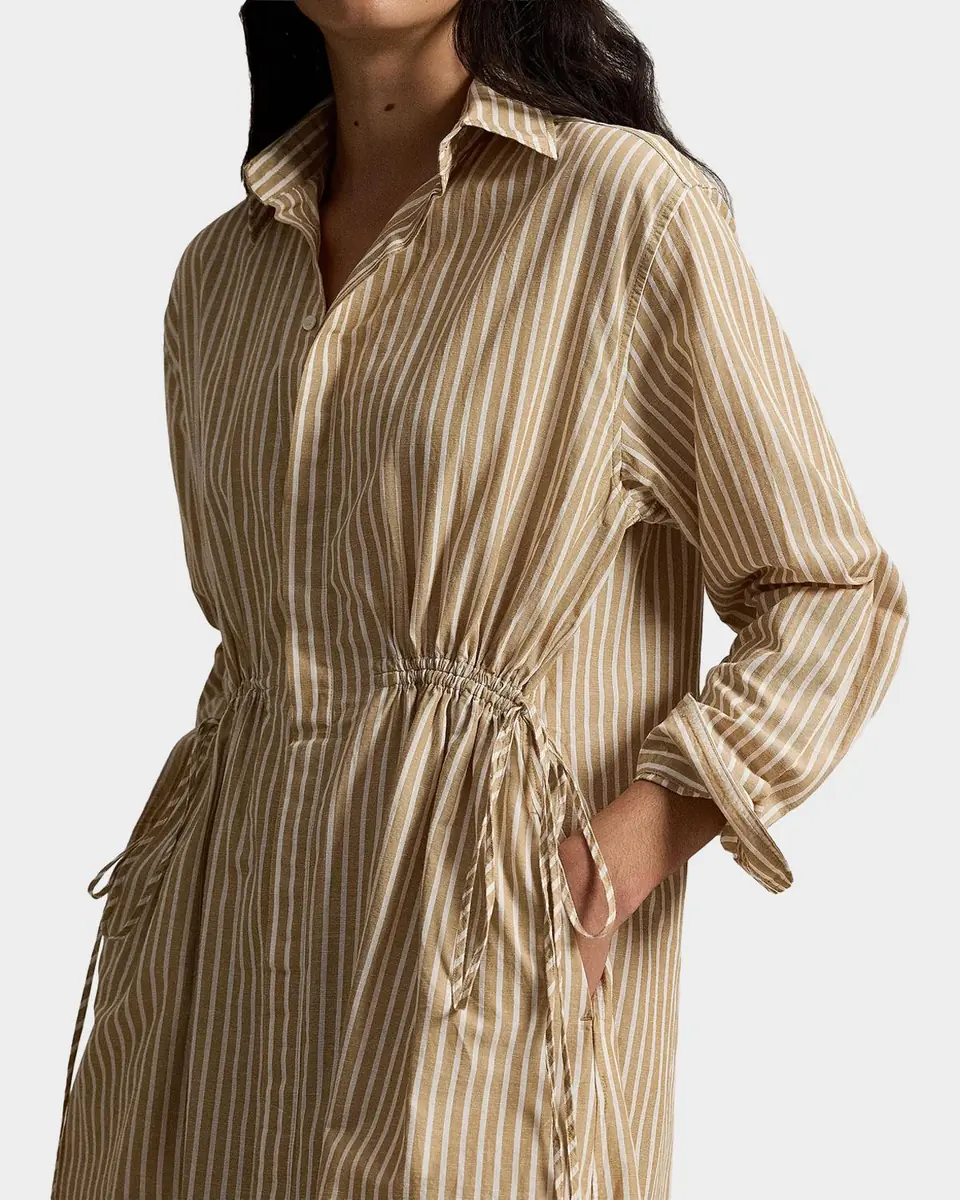 Polo Ralph Lauren Striped Cotton-Linen Drawcord Shirtdress | Thumbnail 5