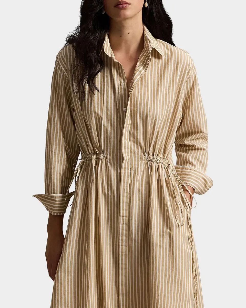 Polo Ralph Lauren Striped Cotton-Linen Drawcord Shirtdress | Thumbnail 6