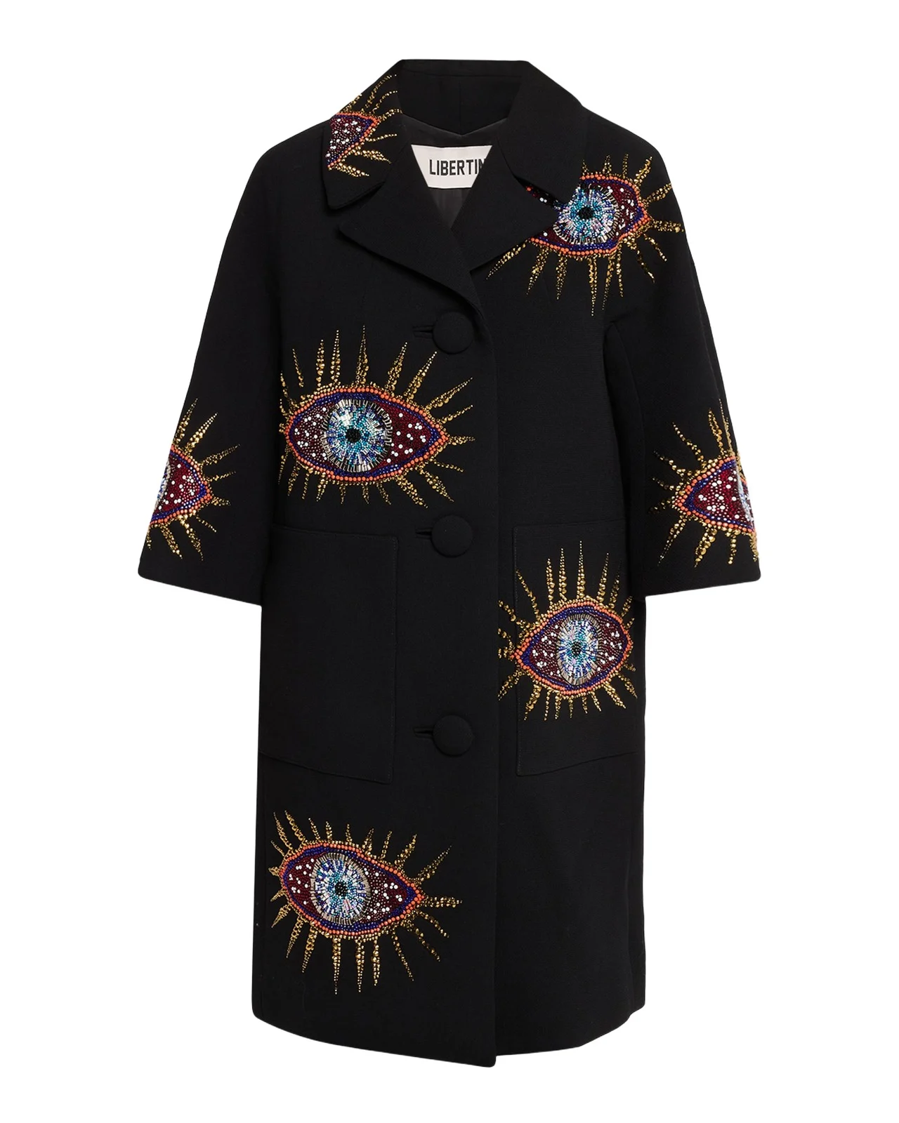 Libertine Nazar Embellished Single-Breasted Coat