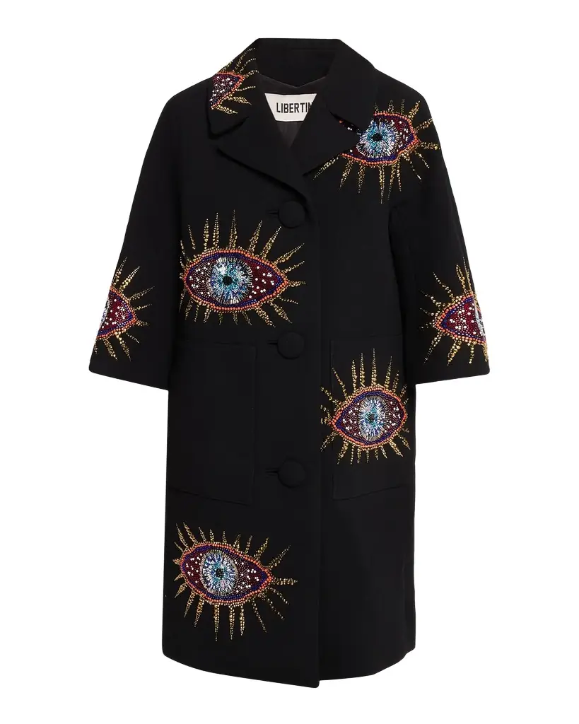 Libertine Nazar Embellished Single-Breasted Coat | Image 1 Libertine Nazar Embellished Single-Breasted Coat | Image 1
