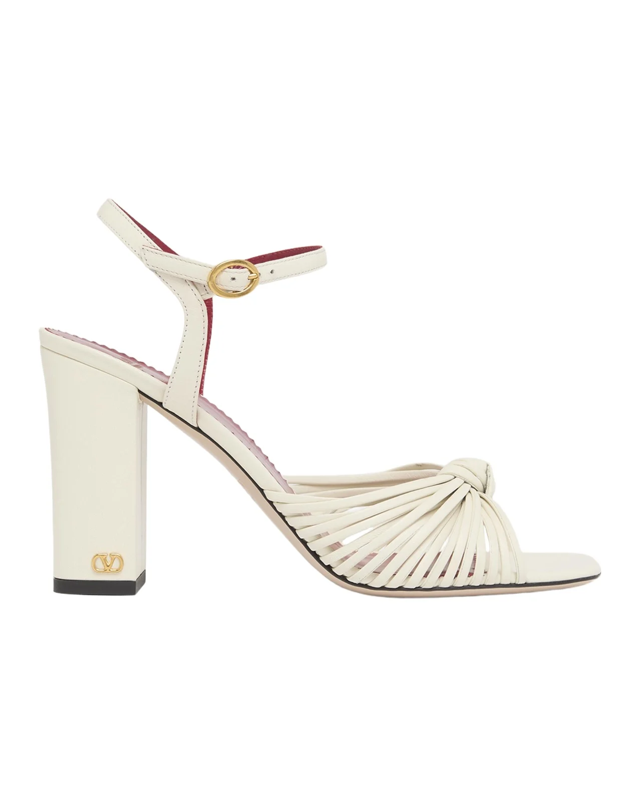90mm VLogo Anne Leather Block-Heel Sandals 90mm VLogo Anne Leather Block-Heel Sandals