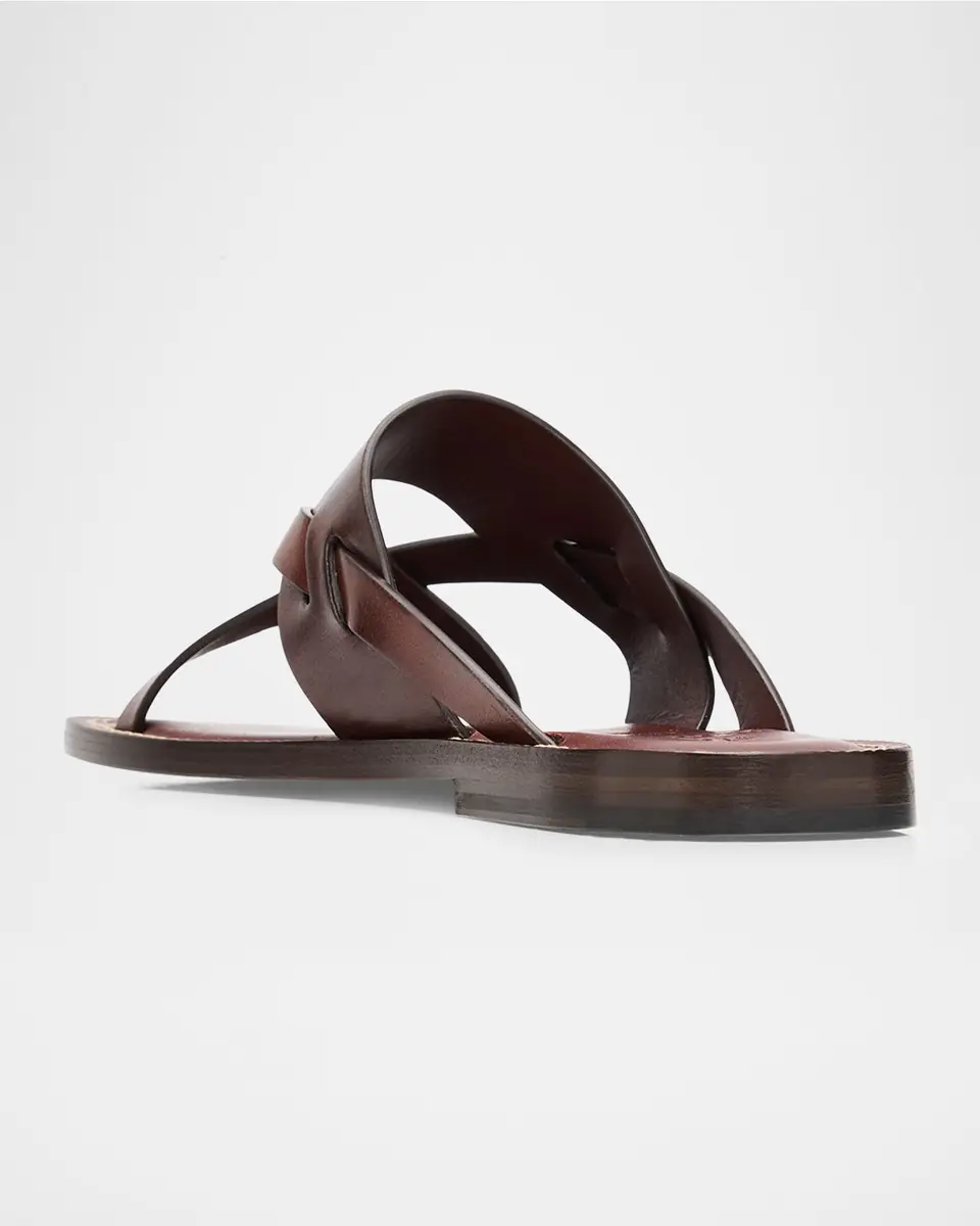 Brunello Cucinelli Men's Strappy Leather Sandals | Thumbnail 2 Brunello Cucinelli Men's Strappy Leather Sandals | Thumbnail 2