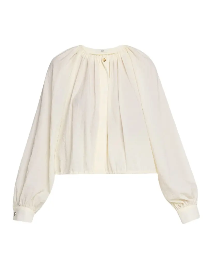 Co Gathered Drawstring-Hem Blouson Shirt | Image 1 Co Gathered Drawstring-Hem Blouson Shirt | Image 1