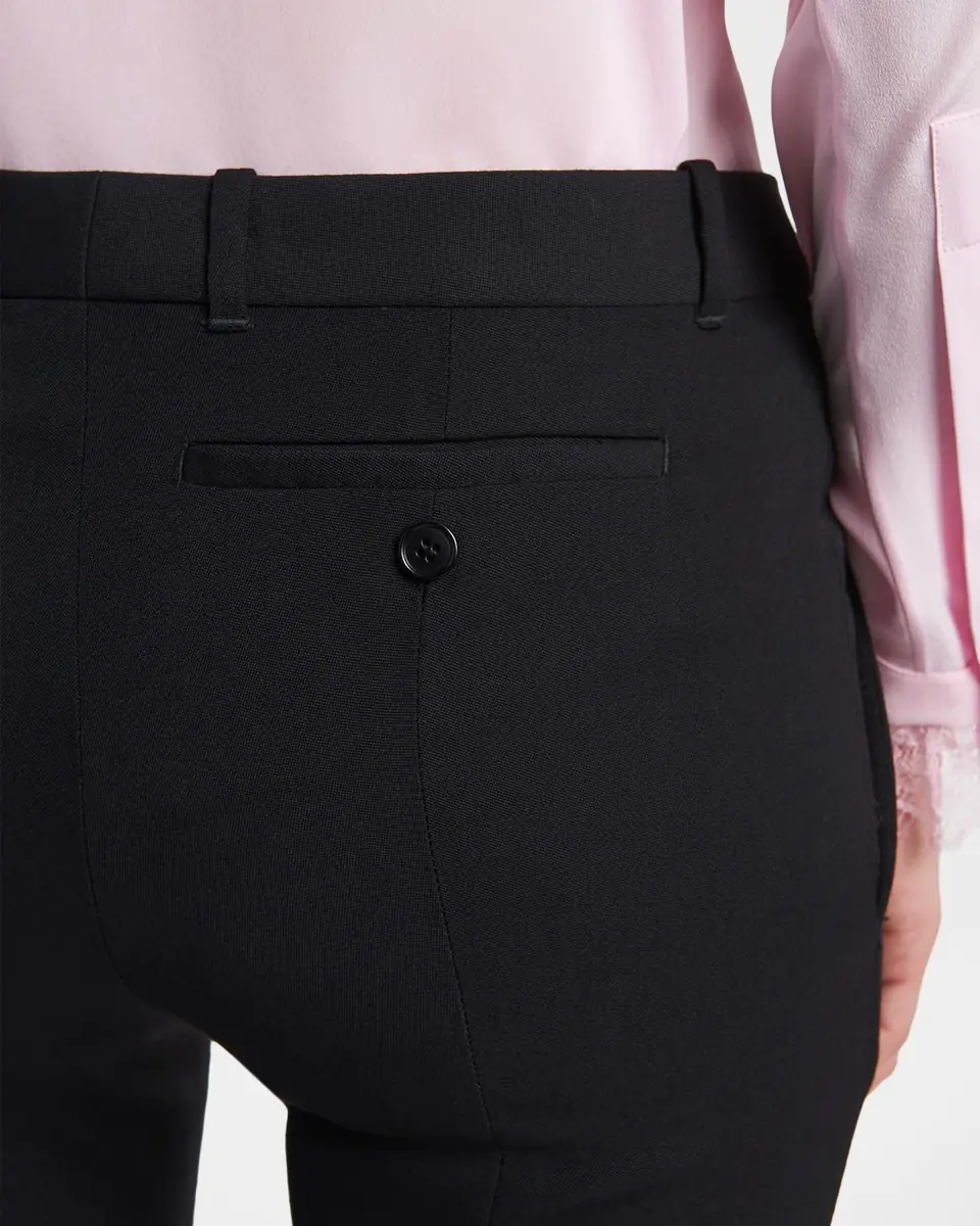 Alexander McQueen Mid-Rise Wool Slim-Leg Ankle Trousers | Thumbnail 5