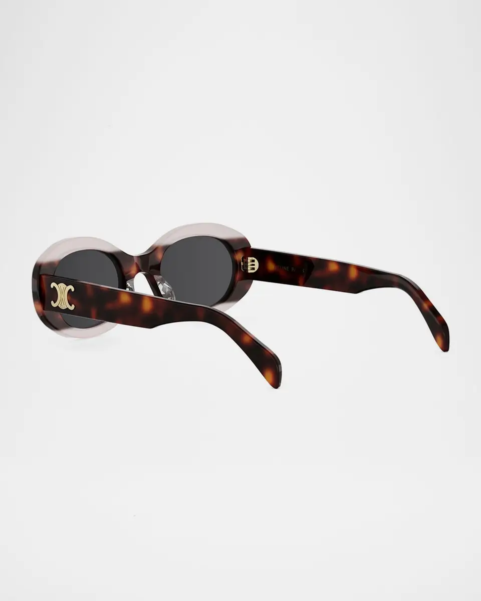 Celine Triomphe 01 Oval Acetate Sunglasses | Thumbnail 2
