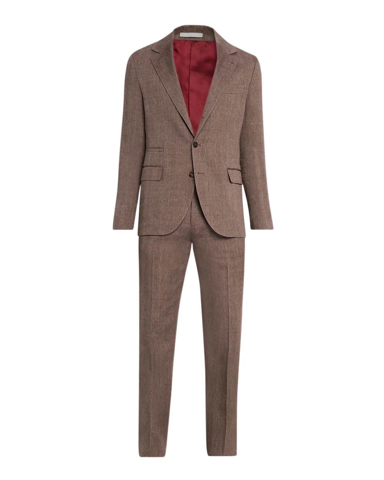 Brunello Cucinelli Men's Linen and Wool Herringbone Two-Piece Suit