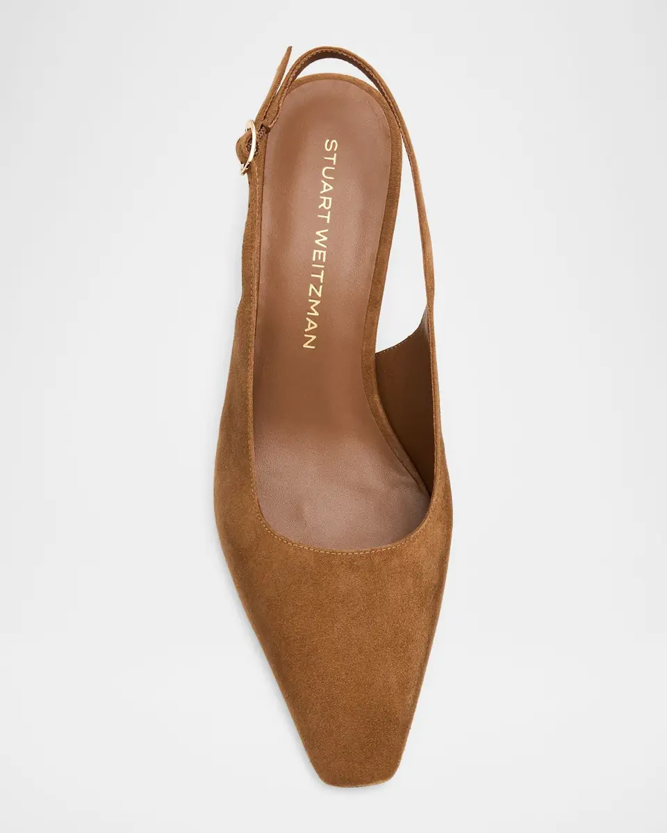 Stuart Weitzman 50mm Stassi Suede Slingback Pumps | Thumbnail 6 Stuart Weitzman 50mm Stassi Suede Slingback Pumps | Thumbnail 6