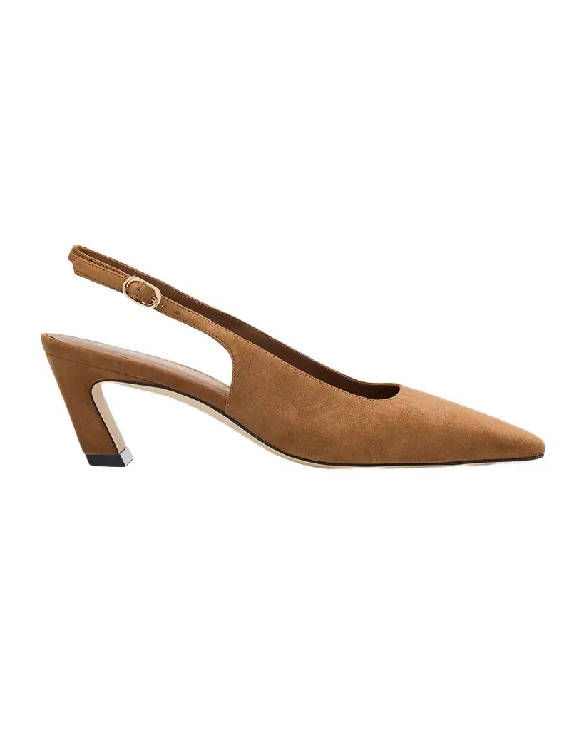 Stuart Weitzman 50mm Stassi Suede Slingback Pumps | Image 1 Stuart Weitzman 50mm Stassi Suede Slingback Pumps | Image 1