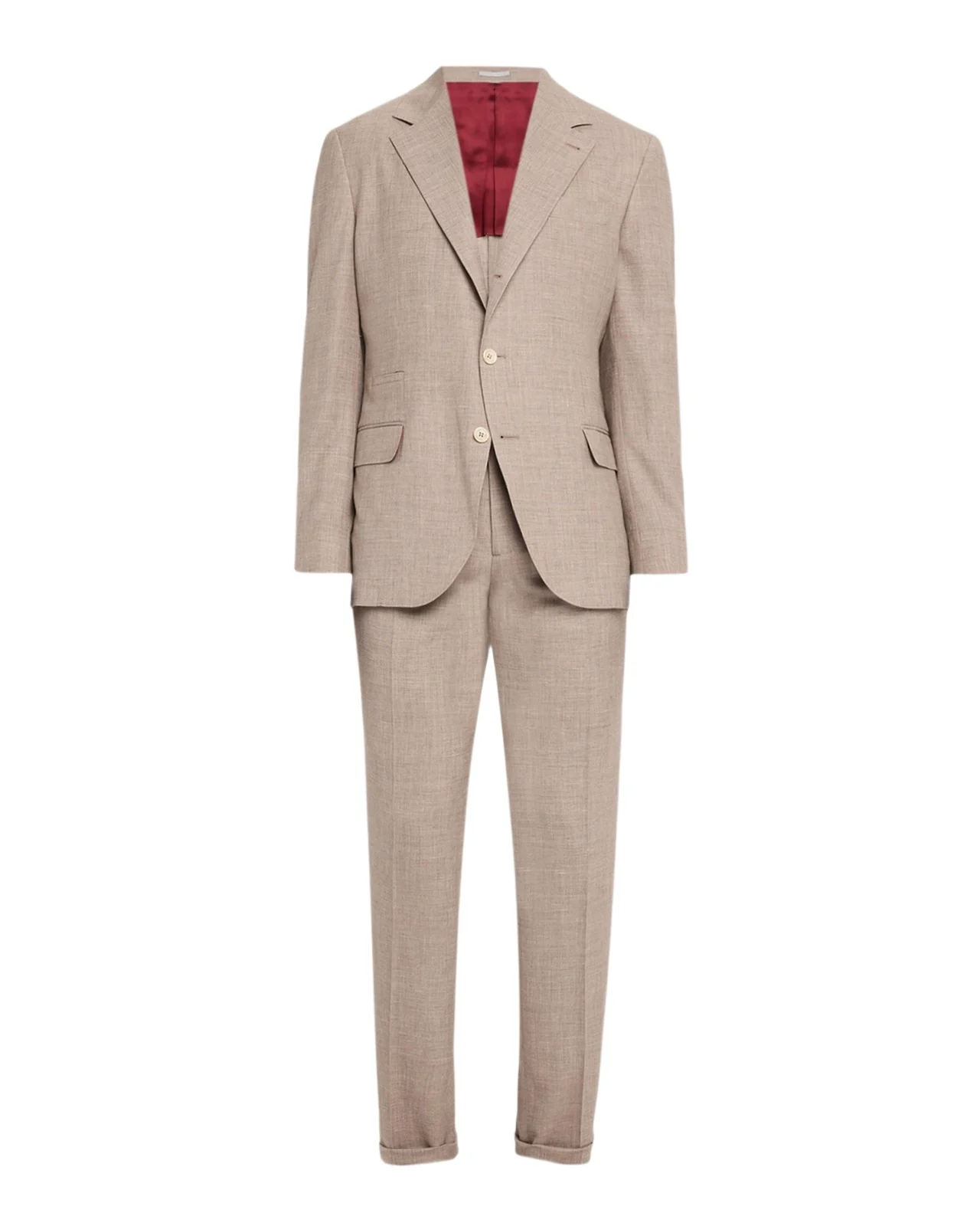Brunello Cucinelli Men's Wool. Silk and Linen Sharkskin Two-Piece Suit