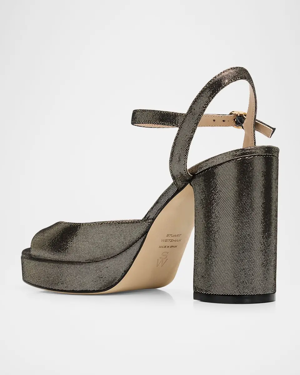 Stuart Weitzman Dayna II Leather Noir Ankle-Strap Platform Sandals | Thumbnail 4 Stuart Weitzman Dayna II Leather Noir Ankle-Strap Platform Sandals | Thumbnail 4