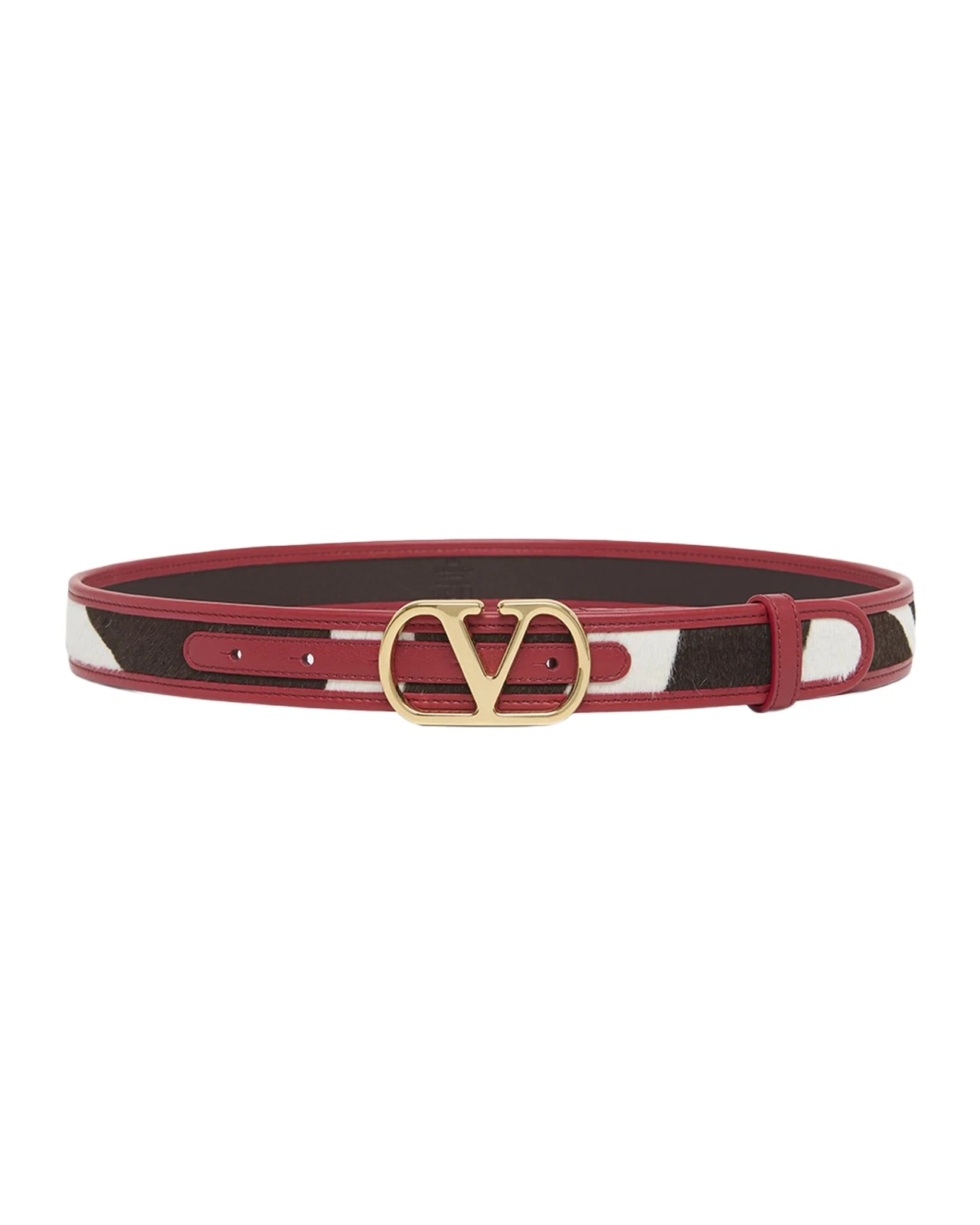 Valentino Garavani VLogo Signature Calf Hair Leather Belt