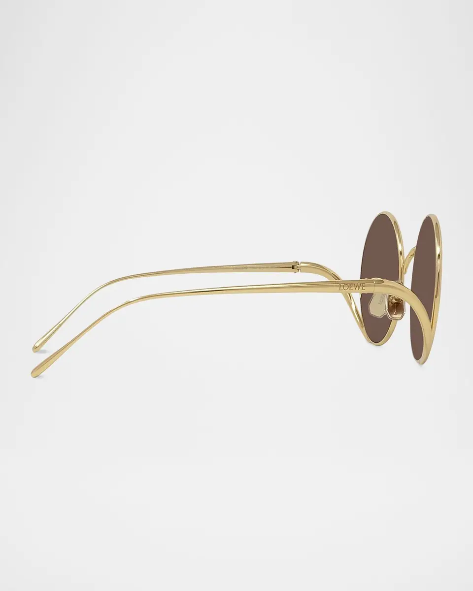 Loewe Island 50mm Metal Rimless Round Sunglasses | Thumbnail 4