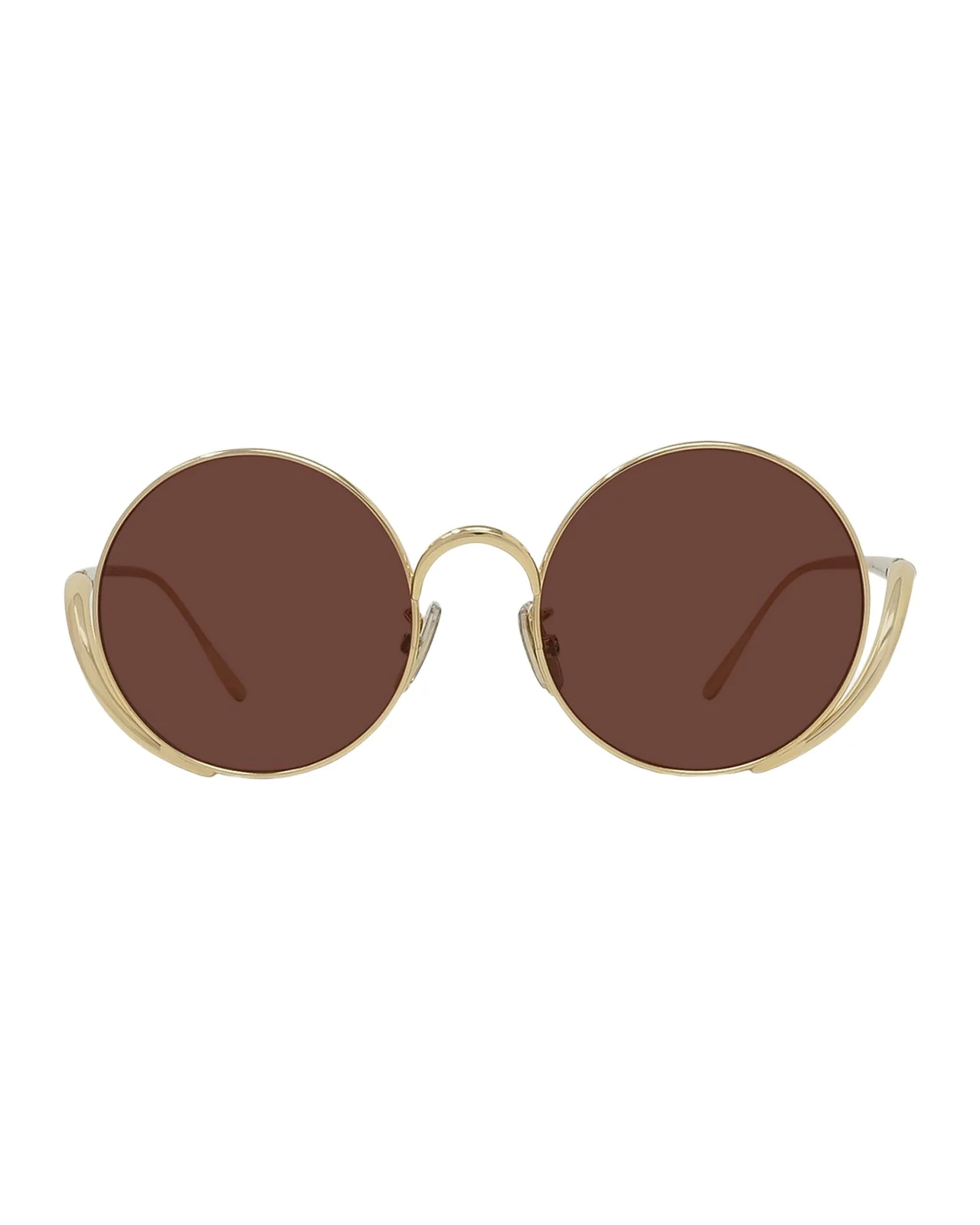 Island 50mm Metal Rimless Round Sunglasses