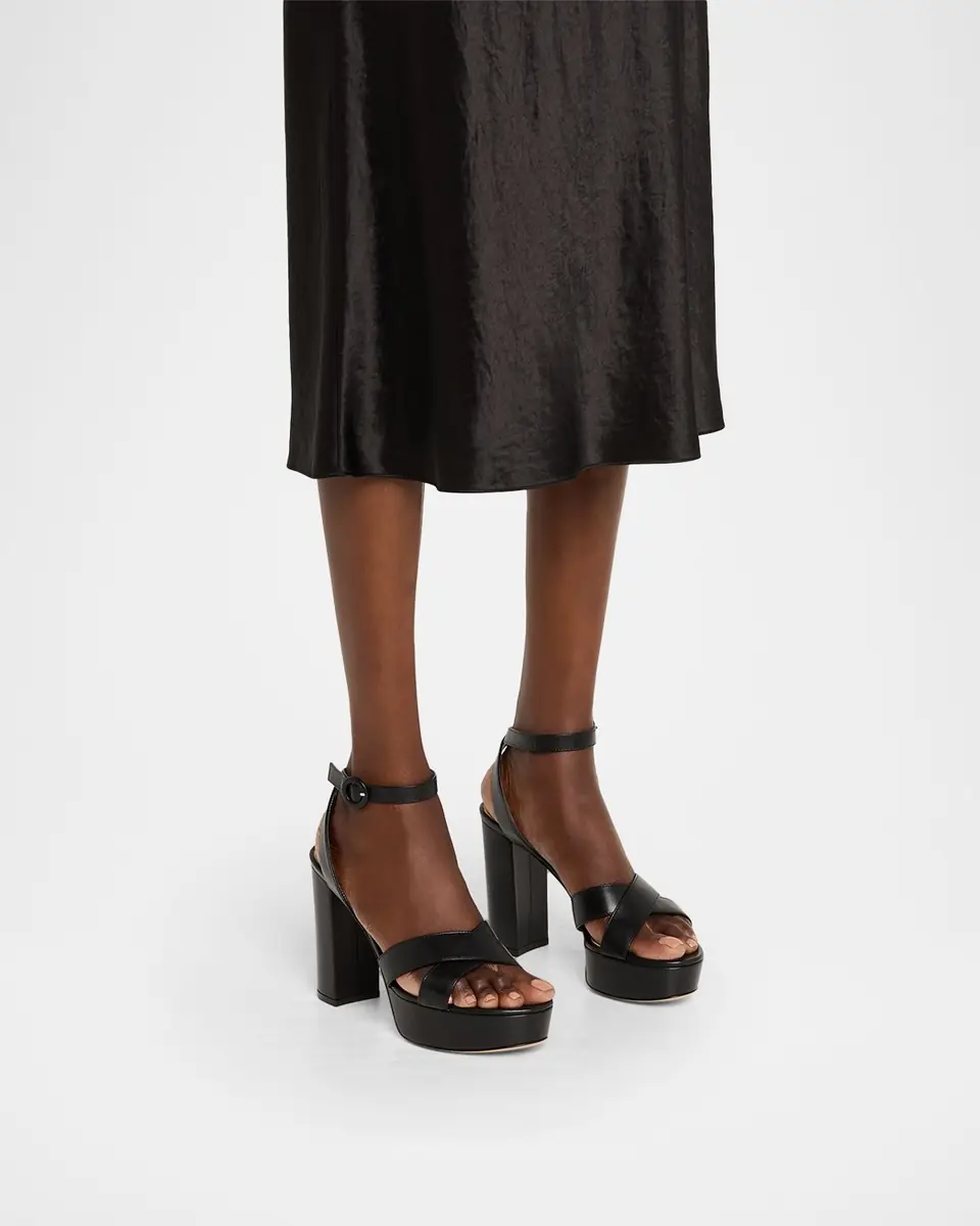 Gianvito Rossi Crisscross Ankle-Strap Platform Sandals | Thumbnail 2