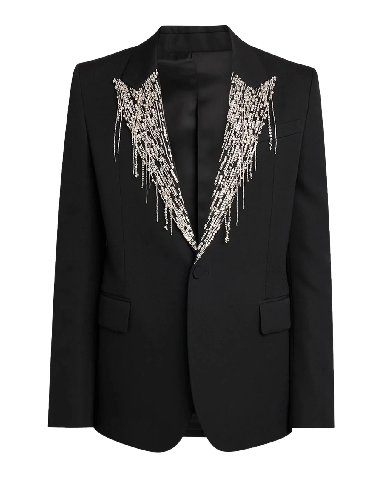 Men's Crystal Embroidery Single-Breasted Sport Coat Men's Crystal Embroidery Single-Breasted Sport Coat