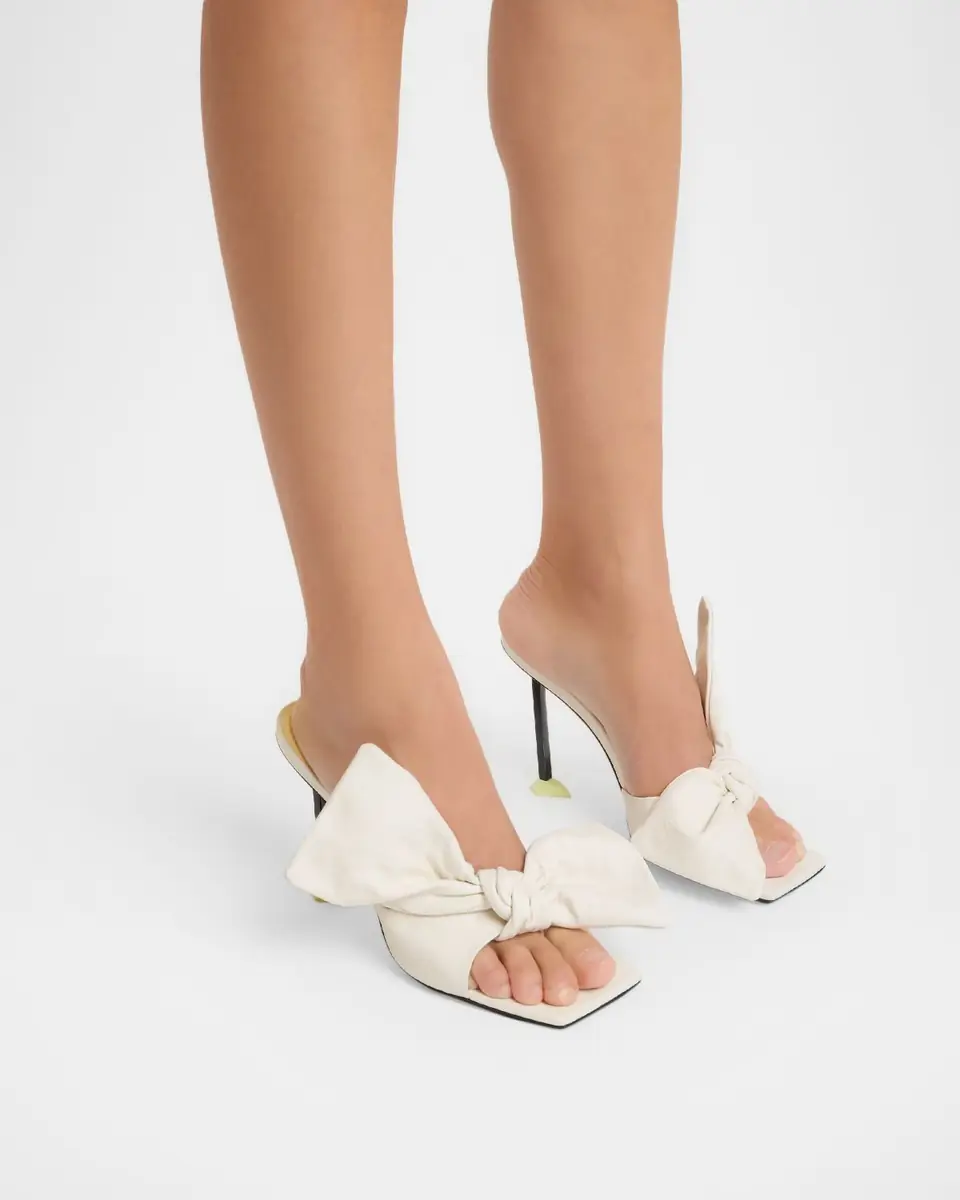 Givenchy 95mm Bow Leather Mule Sandals | Thumbnail 2 Givenchy 95mm Bow Leather Mule Sandals | Thumbnail 2