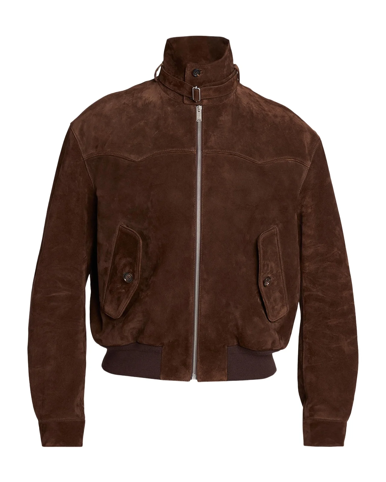 Men's Harrington Cropped Leather Bomber Jacket Men's Harrington Cropped Leather Bomber Jacket