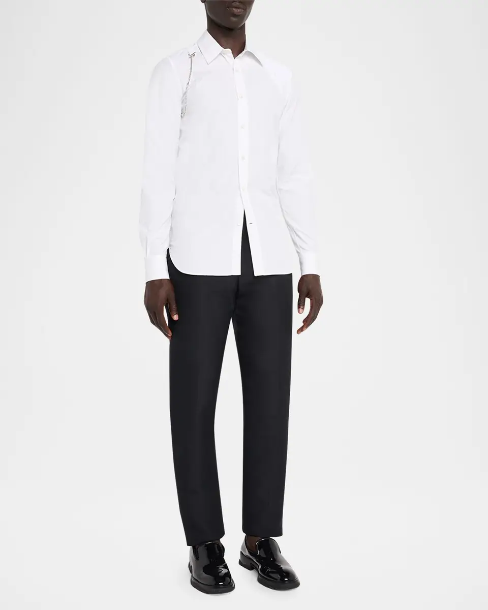 Alexander McQueen Men's T-Chain Harness Sport Shirt | Thumbnail 2 Alexander McQueen Men's T-Chain Harness Sport Shirt | Thumbnail 2