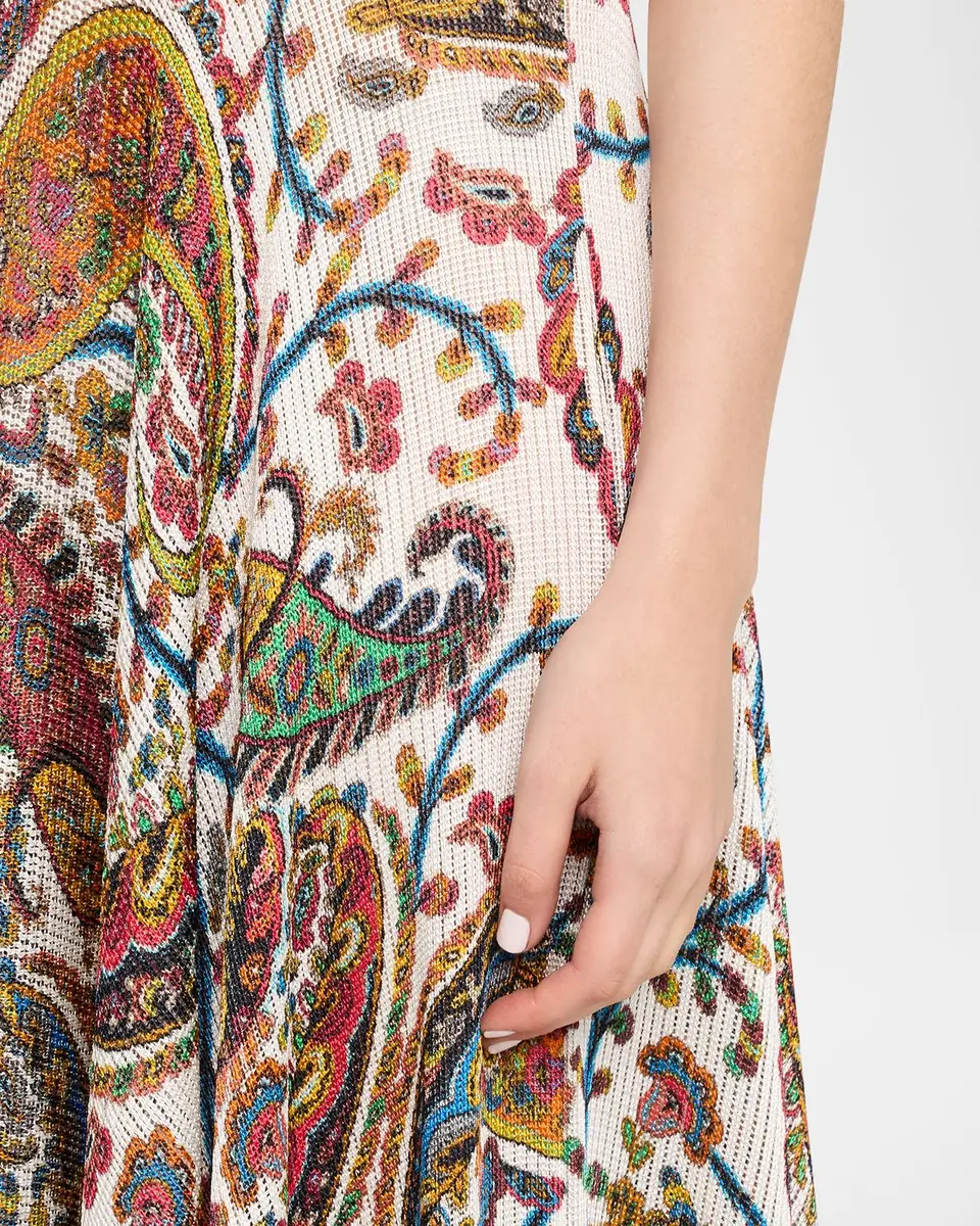 Etro Paisley Knit Fringed Handkerchief Midi Dress | Thumbnail 5 Etro Paisley Knit Fringed Handkerchief Midi Dress | Thumbnail 5
